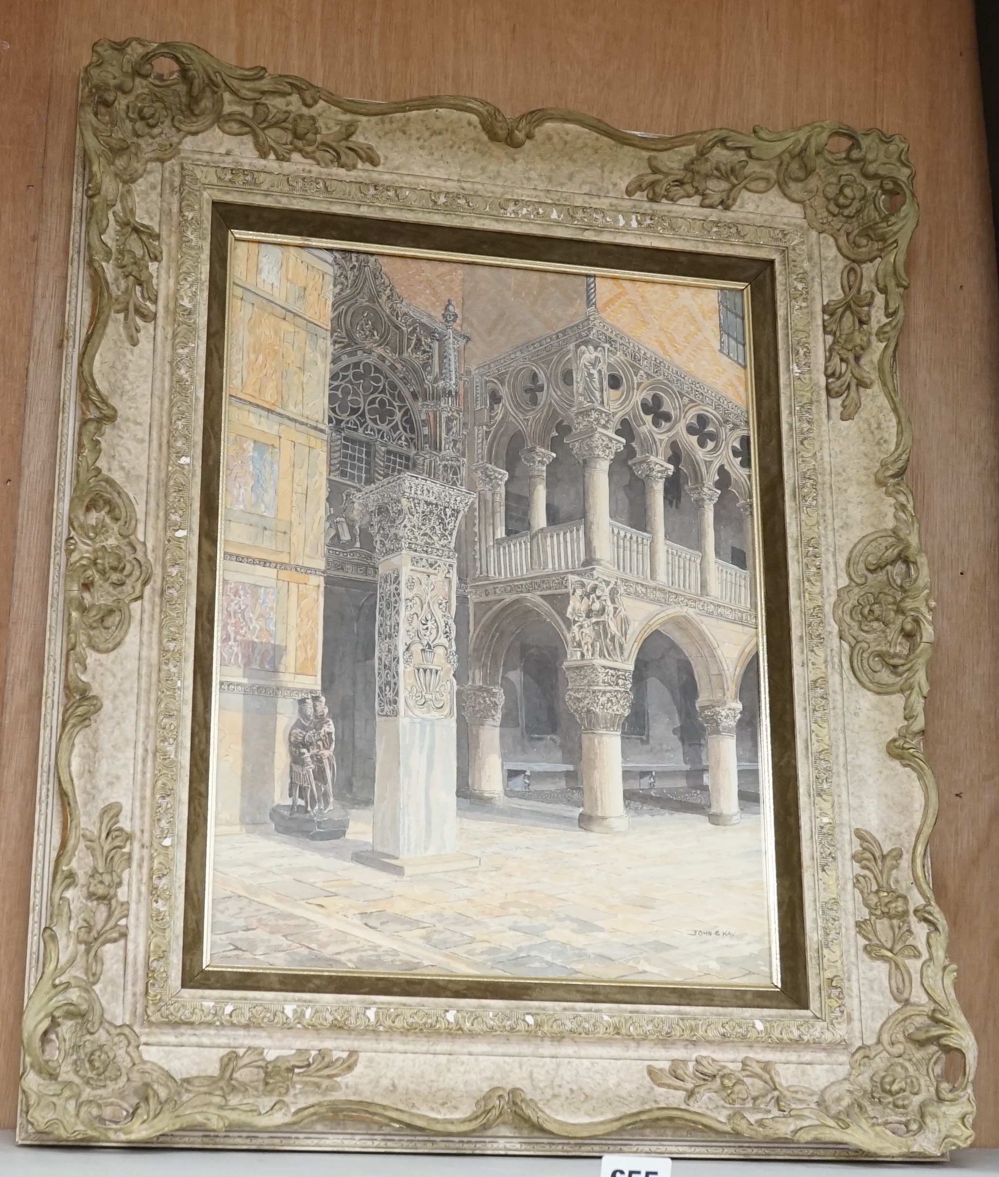 John C. Kay, watercolour, Exterior of St Mark's, Venice, signed, 40 x 29cm